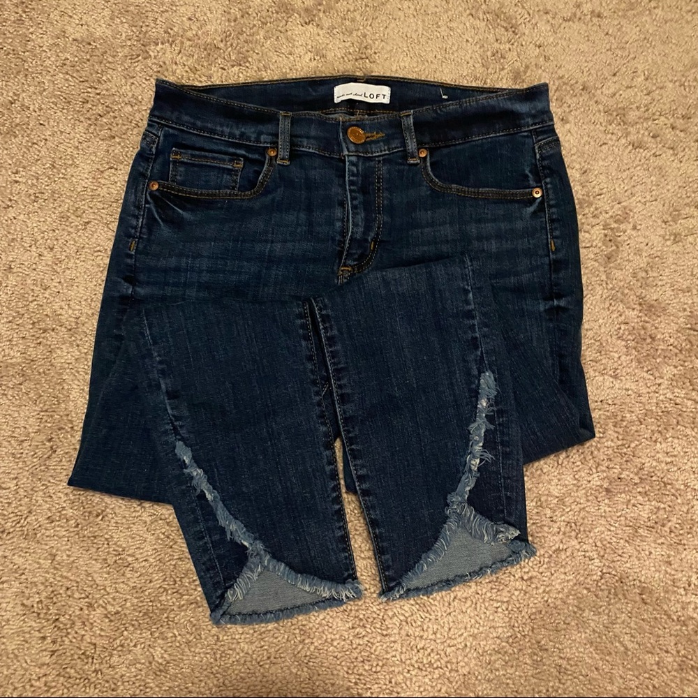 Loft Frayed Edge Jeans Denim - Size 28, 6